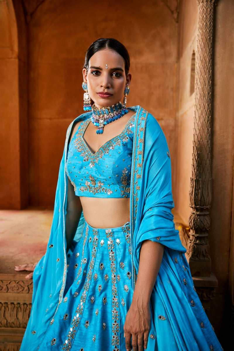 TURQUOISE AINAA LEHENGA