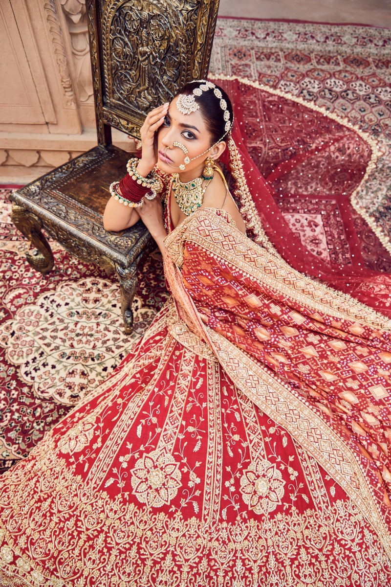 BULGARIAN ROSE MANDALA LEHENGA SET