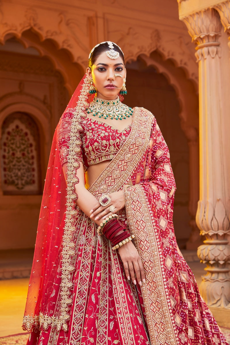 BULGARIAN ROSE MANDALA LEHENGA SET