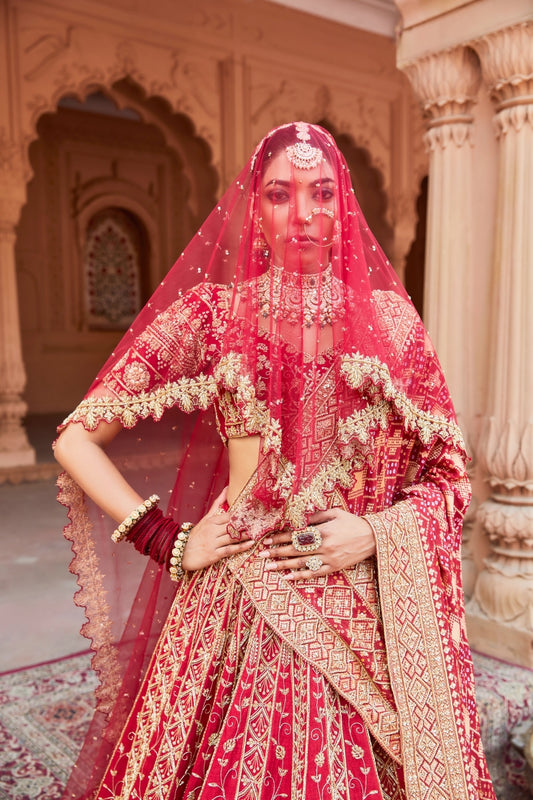 BULGARIAN ROSE MANDALA LEHENGA SET