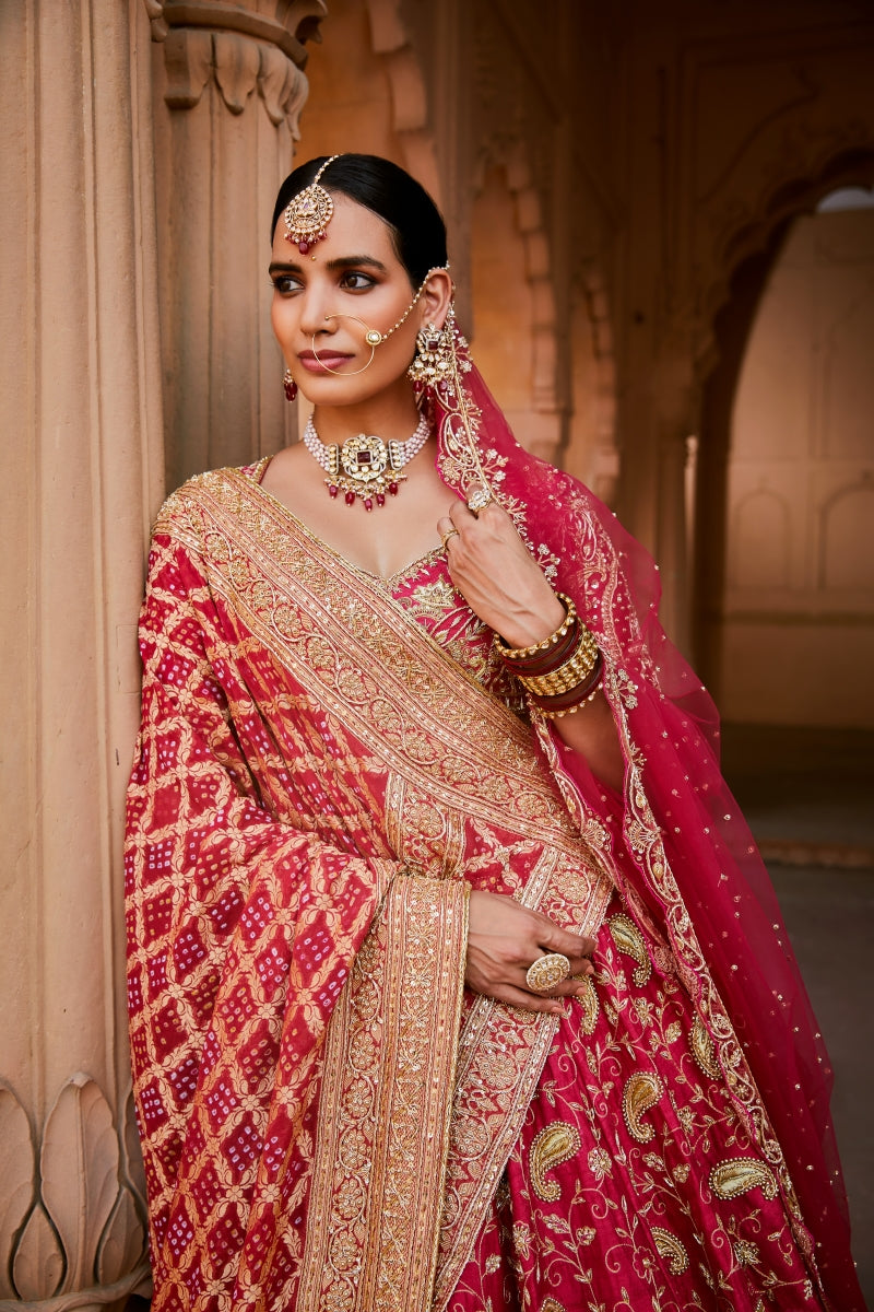 RUBY PAISLEY LEHENGA