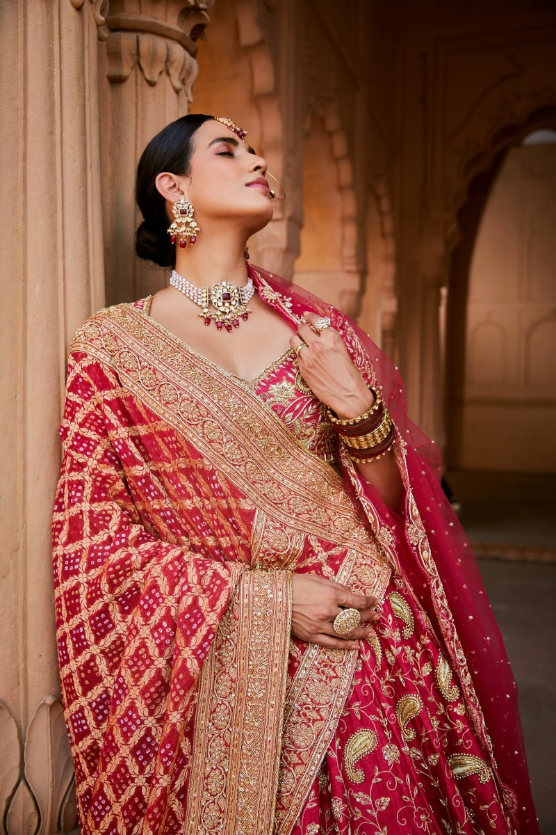 RUBY PAISLEY LEHENGA