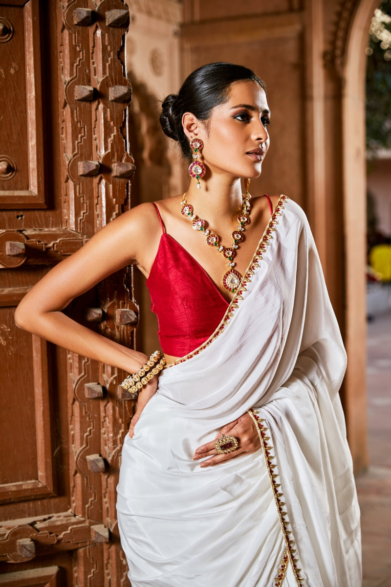 Ivory Chic saree
