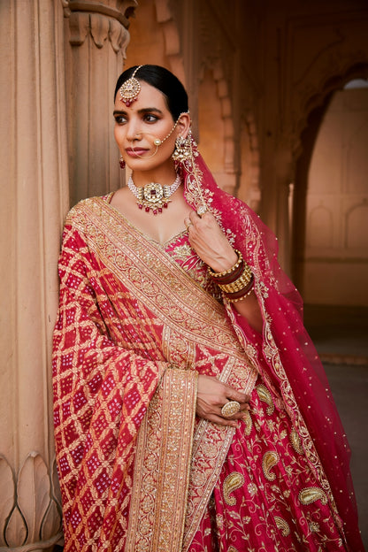 RUBY PAISLEY LEHENGA