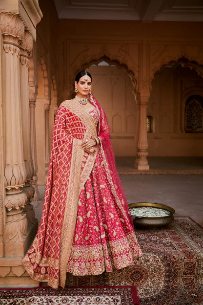 RUBY PAISLEY LEHENGA